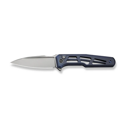 WE Knife Co., Ltd™ Dressytak Button Lock WE25059B-2 Blue Anodized 6AL4V Titanium M390 Stainless Steel Pocket Knife