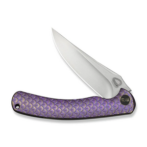 WE Knife Co., Ltd™ Dracarys Frame Lock WE25061B-2 Purple & Gold 6AL4V Titanium M390 Stainless Steel Pocket Knife