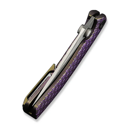 WE Knife Co., Ltd™ Dracarys Frame Lock WE25061B-2 Purple & Gold 6AL4V Titanium M390 Stainless Steel Pocket Knife