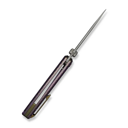 WE Knife Co., Ltd™ Dracarys Frame Lock WE25061B-2 Purple & Gold 6AL4V Titanium M390 Stainless Steel Pocket Knife