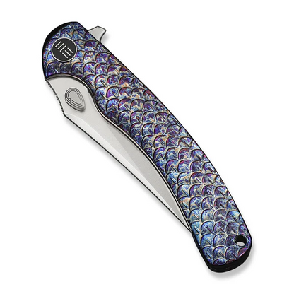 WE Knife Co., Ltd™ Dracarys Frame Lock WE25061B-3 Flamed 6AL4V Titanium M390 Stainless Steel Pocket Knife