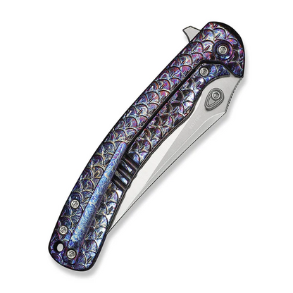 WE Knife Co., Ltd™ Dracarys Frame Lock WE25061B-3 Flamed 6AL4V Titanium M390 Stainless Steel Pocket Knife