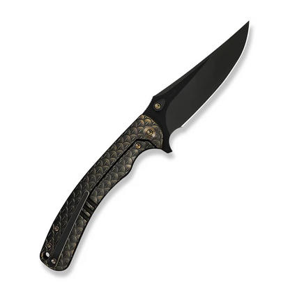 WE Knife Co., Ltd™ Dracarys Frame Lock WE25061B-4 Bronze & Black 6AL4V Titanium M390 Stainless Steel Pocket Knife