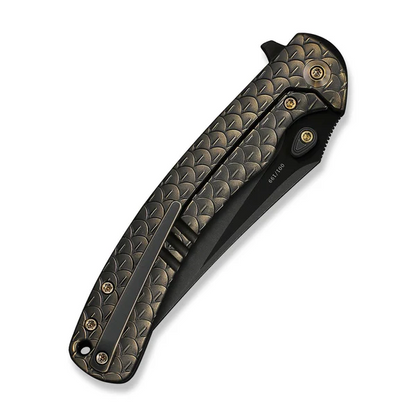 WE Knife Co., Ltd™ Dracarys Frame Lock WE25061B-4 Bronze & Black 6AL4V Titanium M390 Stainless Steel Pocket Knife