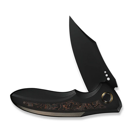 WE Knife Co., Ltd™ VARG Frame Lock WE25074-1 Black & Gold Anodized 6AL4V Titanium CPM MagnaCut Stainless Steel Pocket Knife