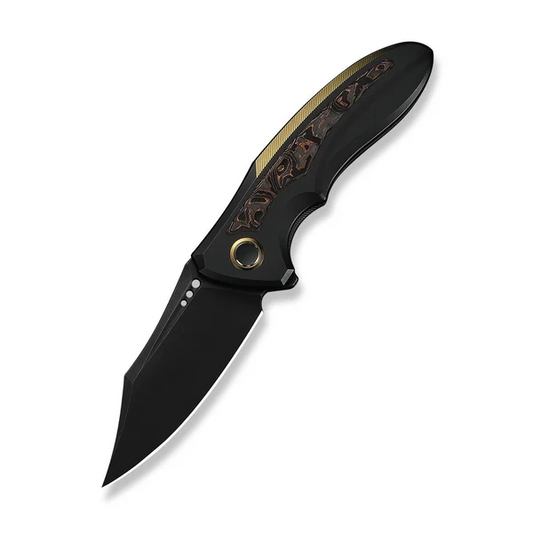 WE Knife Co., Ltd™ VARG Frame Lock WE25074-1 Black & Gold Anodized 6AL4V Titanium CPM MagnaCut Stainless Steel Pocket Knife