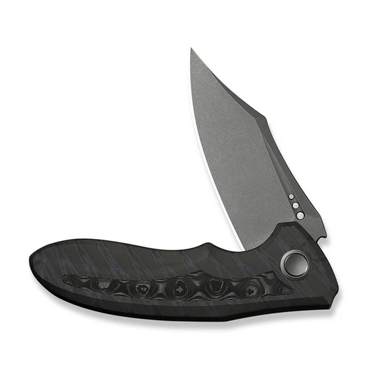WE Knife Co., Ltd™ VARG Frame Lock WE25074-3 Tiger Stripe Flamed 6AL4V Titanium CPM MagnaCut Stainless Steel Pocket Knife