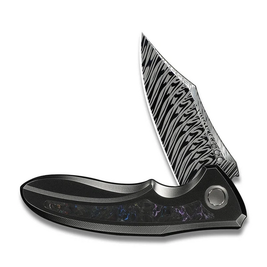 WE Knife Co., Ltd™ VARG Frame Lock WE25074-DS1 Dark Gray 6AL4V Titanium Damasteel Pocket Knife