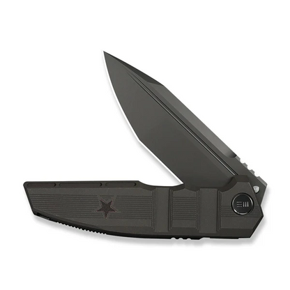 WE Knife Co., Ltd™ Breach Frame Lock WE25077-1 Charcoal Gray Anodized 6AL4V Titanium M390 Stainless Steel Pocket Knife