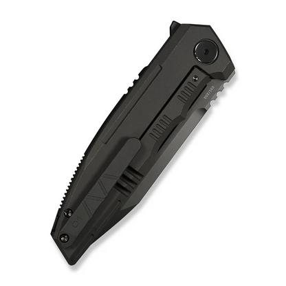 WE Knife Co., Ltd™ Breach Frame Lock WE25077-1 Charcoal Gray Anodized 6AL4V Titanium M390 Stainless Steel Pocket Knife