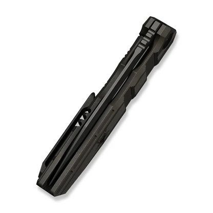 WE Knife Co., Ltd™ Breach Frame Lock WE25077-1 Charcoal Gray Anodized 6AL4V Titanium M390 Stainless Steel Pocket Knife