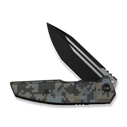 WE Knife Co., Ltd™ Breach Frame Lock WE25077-3 Pixel Camo 6AL4V Titanium M390 Stainless Steel Pocket Knife