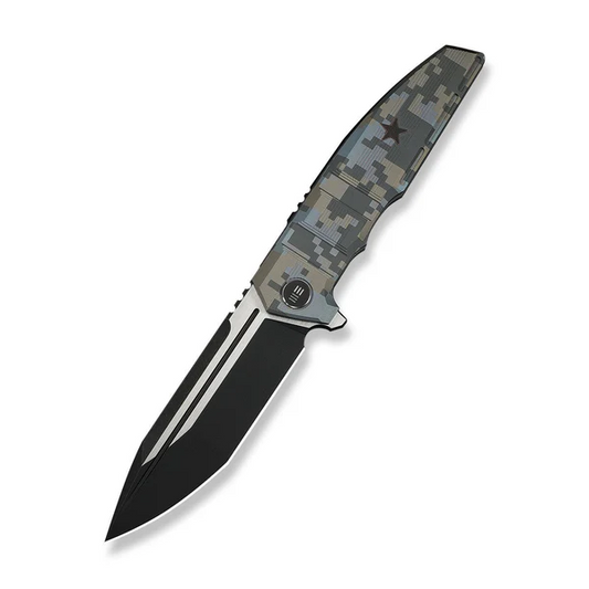 WE Knife Co., Ltd™ Breach Frame Lock WE25077-3 Pixel Camo 6AL4V Titanium M390 Stainless Steel Pocket Knife