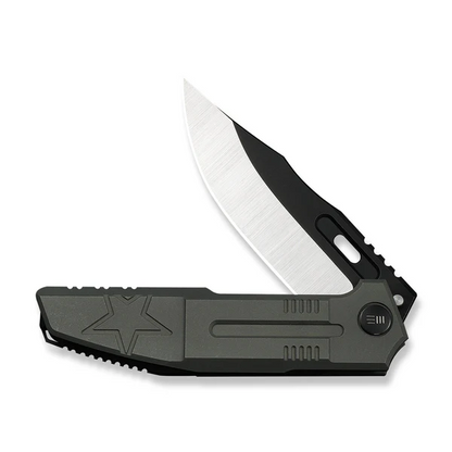 WE Knife Co., Ltd™ Barracks Frame Lock WE25078-1 Dark Olive Anodized 6AL4V Titanium M390 Stainless Steel Pocket Knife