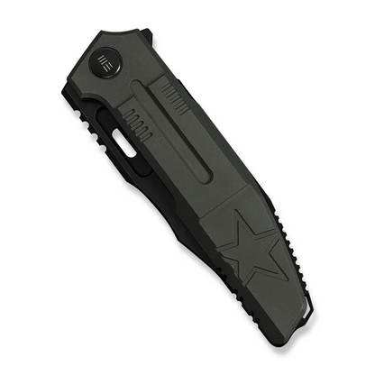 WE Knife Co., Ltd™ Barracks Frame Lock WE25078-1 Dark Olive Anodized 6AL4V Titanium M390 Stainless Steel Pocket Knife