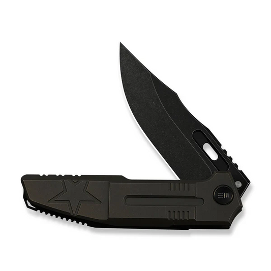 WE Knife Co., Ltd™ Barracks Frame Lock WE25078-2 Bronze Anodized 6AL4V Titanium M390 Stainless Steel Pocket Knife