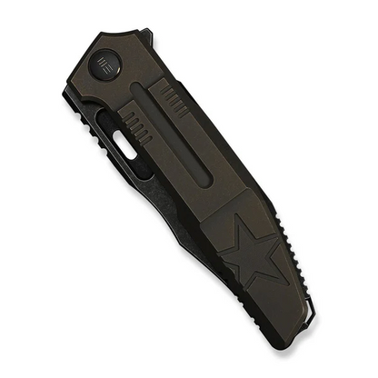 WE Knife Co., Ltd™ Barracks Frame Lock WE25078-2 Bronze Anodized 6AL4V Titanium M390 Stainless Steel Pocket Knife