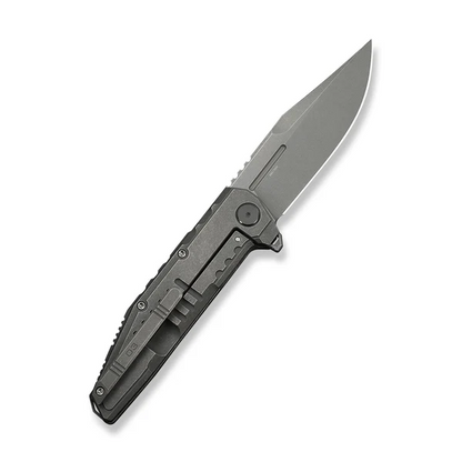 WE Knife Co., Ltd™ Temper Frame Lock WE25079-1 Gray Stonewash 6AL4V Titanium M390 Stainless Steel Pocket Knife