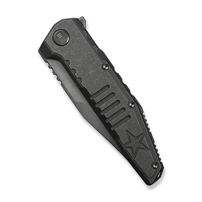 WE Knife Co., Ltd™ Temper Frame Lock WE25079-1 Gray Stonewash 6AL4V Titanium M390 Stainless Steel Pocket Knife
