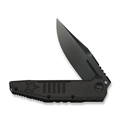 WE Knife Co., Ltd™ Temper Frame Lock WE25079-2 Charcoal Gray 6AL4V Titanium M390 Stainless Steel Pocket Knife