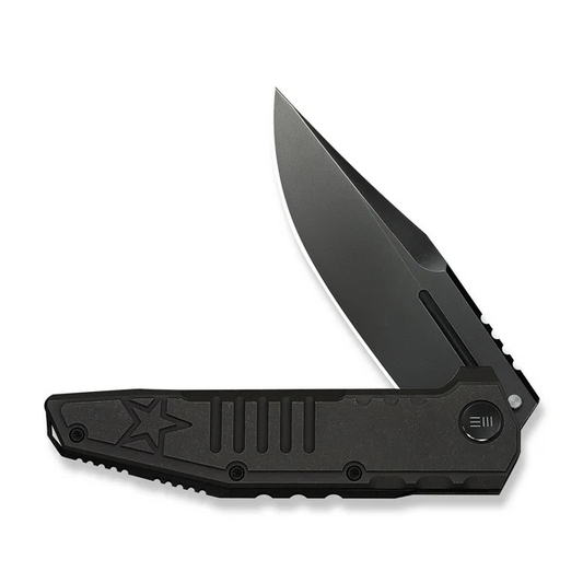 WE Knife Co., Ltd™ Temper Frame Lock WE25079-2 Charcoal Gray 6AL4V Titanium M390 Stainless Steel Pocket Knife