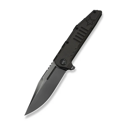 WE Knife Co., Ltd™ Temper Frame Lock WE25079-2 Charcoal Gray 6AL4V Titanium M390 Stainless Steel Pocket Knife