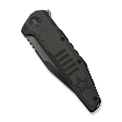 WE Knife Co., Ltd™ Temper Frame Lock WE25079-2 Charcoal Gray 6AL4V Titanium M390 Stainless Steel Pocket Knife