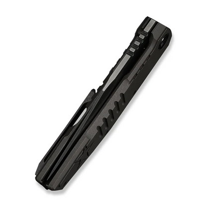 WE Knife Co., Ltd™ Temper Frame Lock WE25079-2 Charcoal Gray 6AL4V Titanium M390 Stainless Steel Pocket Knife