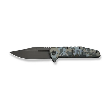 WE Knife Co., Ltd™ Temper Frame Lock WE25079-3 Pixel Pattern 6AL4V Titanium M390 Stainless Steel Pocket Knife
