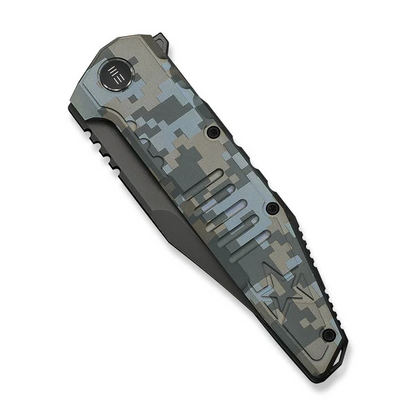 WE Knife Co., Ltd™ Temper Frame Lock WE25079-3 Pixel Pattern 6AL4V Titanium M390 Stainless Steel Pocket Knife
