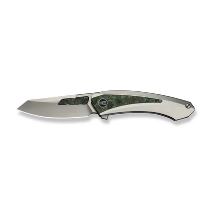 WE Knife Co., Ltd™ Suisei Liner Lock WE25086-2 Black Anodized 6AL4V Titanium and Jungle Wear Fat Carbon M390 Stainless Steel Pocket Knife