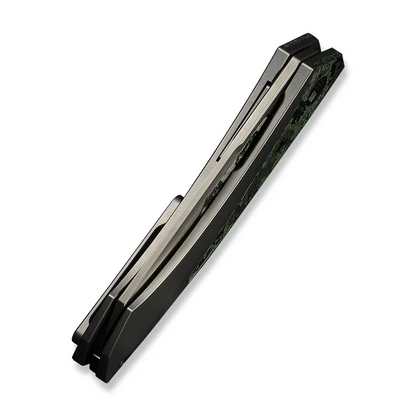 WE Knife Co., Ltd™ Suisei Liner Lock WE25086-2 Black Anodized 6AL4V Titanium and Jungle Wear Fat Carbon M390 Stainless Steel Pocket Knife