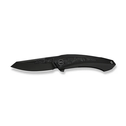 WE Knife Co., Ltd™ Suisei Liner Lock WE25086-3 Dark Graphite Anodized 6AL4V Titanium and White & Black Marble Carbon Fiber M390 Stainless Steel Pocket Knife