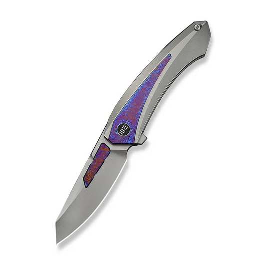 WE Knife Co., Ltd™ Suisei Liner Lock WE25086-4 Bead-Blast 6AL4V Titanium and Timascus M390 Stainless Steel Pocket Knife
