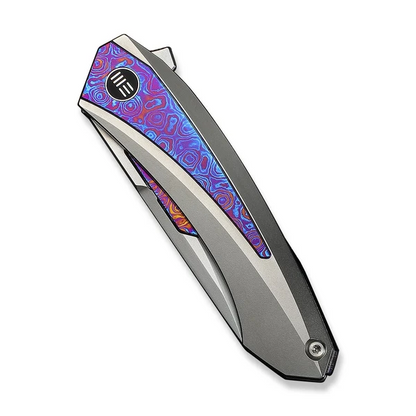 WE Knife Co., Ltd™ Suisei Liner Lock WE25086-4 Bead-Blast 6AL4V Titanium and Timascus M390 Stainless Steel Pocket Knife