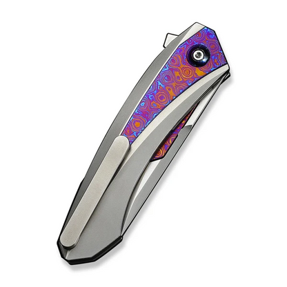 WE Knife Co., Ltd™ Suisei Liner Lock WE25086-4 Bead-Blast 6AL4V Titanium and Timascus M390 Stainless Steel Pocket Knife