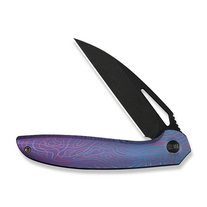 WE Knife Co., Ltd™ Tiercel Frame Lock WE26021-3 Blue & Purple Anodized 6AL4V Titanium CPM MagnaCut Stainless Steel Pocket Knife