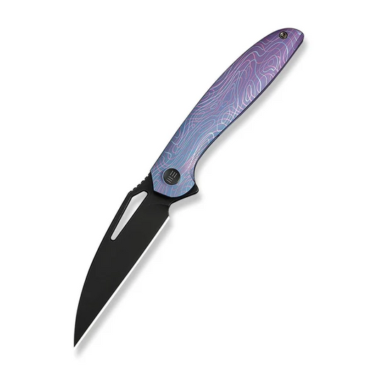 WE Knife Co., Ltd™ Tiercel Frame Lock WE26021-3 Blue & Purple Anodized 6AL4V Titanium CPM MagnaCut Stainless Steel Pocket Knife