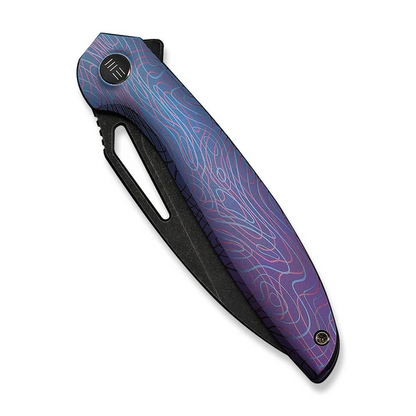 WE Knife Co., Ltd™ Tiercel Frame Lock WE26021-3 Blue & Purple Anodized 6AL4V Titanium CPM MagnaCut Stainless Steel Pocket Knife