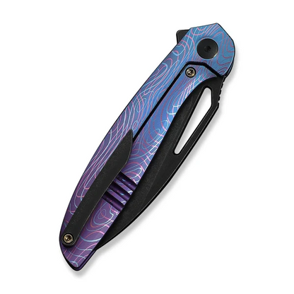 WE Knife Co., Ltd™ Tiercel Frame Lock WE26021-3 Blue & Purple Anodized 6AL4V Titanium CPM MagnaCut Stainless Steel Pocket Knife