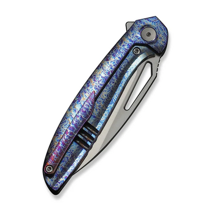WE Knife Co., Ltd™ Tiercel Frame Lock WE26021-4 Flamed 6AL4V Titanium CPM MagnaCut Stainless Steel Pocket Knife