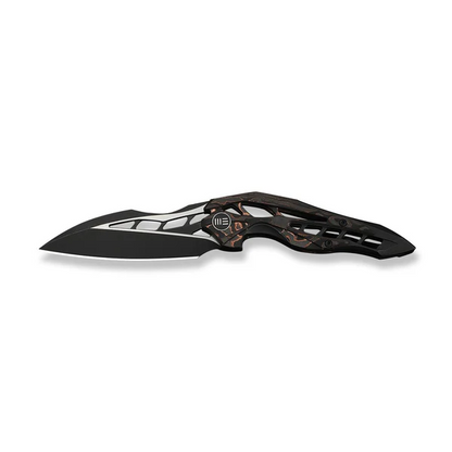WE Knife Co., Ltd™ Arrakis Frame Lock 906CF-E Copper Carbon Fiber and Black Anodized 6AL4V Titanium Vanax Stainless Steel Pocket Knife