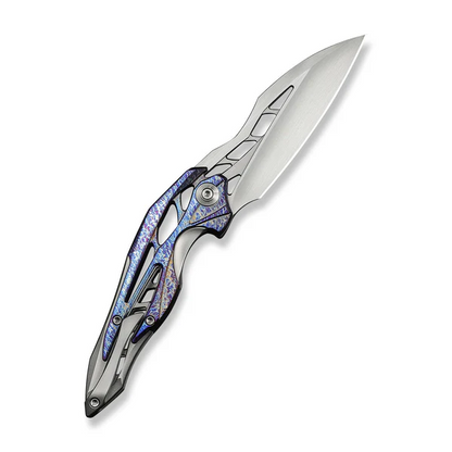 WE Knife Co., Ltd™ Arrakis Frame Lock 906K Flamed & Gray 6AL4V Titanium Vanax Stainless Steel Pocket Knife