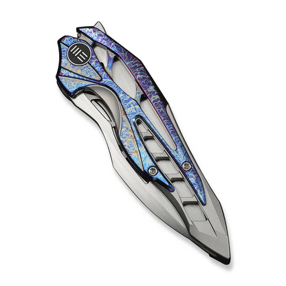 WE Knife Co., Ltd™ Arrakis Frame Lock 906K Flamed & Gray 6AL4V Titanium Vanax Stainless Steel Pocket Knife