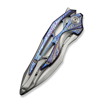 WE Knife Co., Ltd™ Arrakis Frame Lock 906K Flamed & Gray 6AL4V Titanium Vanax Stainless Steel Pocket Knife