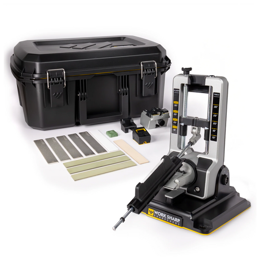 Work Sharp™ WSBCHPAJ-PRO-ELT Knife Diamond Plates, Ceramic Stone, and Premium Leather Professional Precision Adjust Elite Knife Sharpener