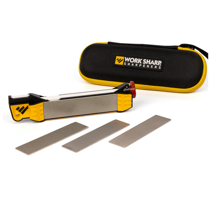 Work Sharp™ WSGFS-ELT Knife Diamond, Fine-Grit Ceramic and Leather Guided Field Sharpener Elite