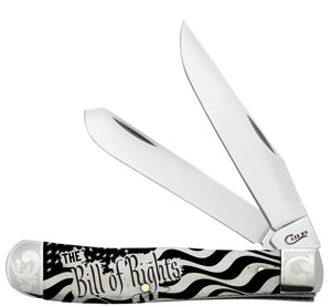 W.R. Case XX Knives Trapper 'Bill of Rights' Natural Bone AWTC54BR Stainless Steel Pocket Knife