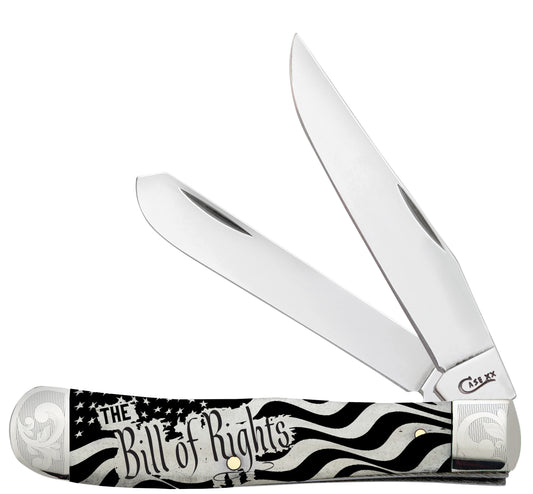 W.R. Case XX Knives Trapper 'Bill of Rights' Natural Bone AWTC54BR Stainless Steel Pocket Knife