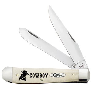 W.R. Case XX Knives Trapper Cowboy Natural Bone Tru-Sharp Stainless AWTC54CB Pocket Knife
